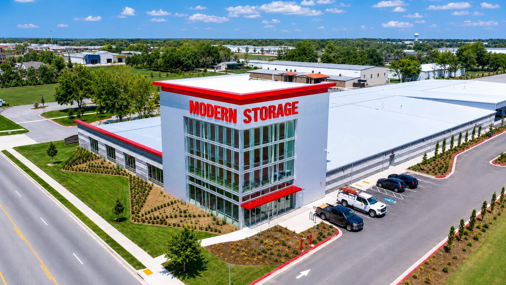 Modern Storage® Bentonville self-storage facility exterior in Bentonville Arkansas