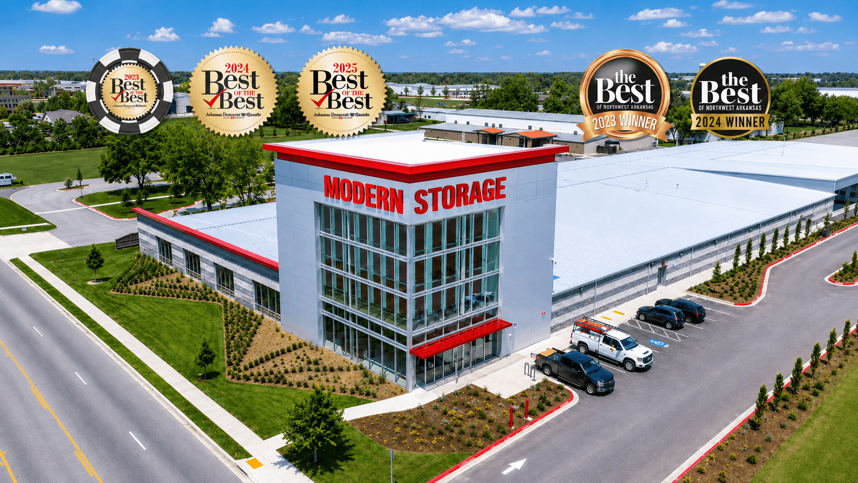 Modern Storage facility featuring Best of the Best award recognition